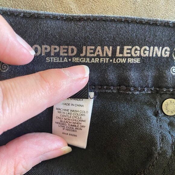 Express Stella cropped black jean leggings size 8 - Picture 11 of 11